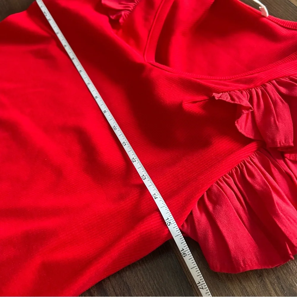 Tuckernuck Pomander Place Red Ribbed Top NWOT - Picture 7 of 7